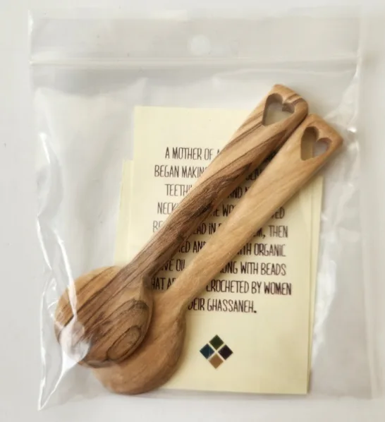 Mini Handcrafted Olive Wood Spoons (Set of 2)